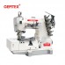 Flatbed interlock sewing machine with rolled edge